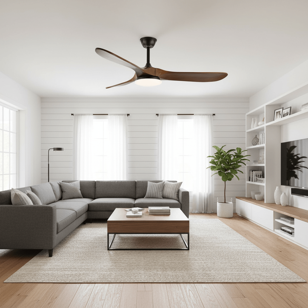 maverick-42-52-ceiling-fan-light-anzaz-Model A Walnut Wood Grain & Black (Wooden blades)-7