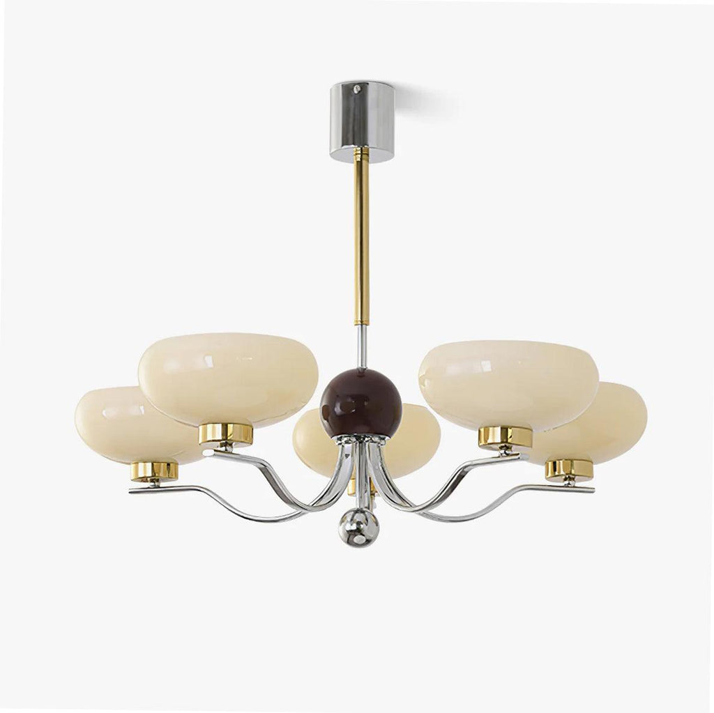 medieval-style-bowl-chandelier-anzaz-Chrome & Gold & Creamy yellow-1