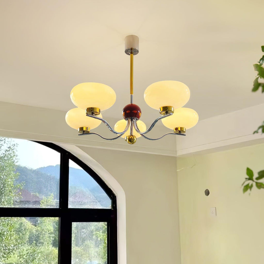 medieval-style-bowl-chandelier-anzaz-Chrome & Gold & Milk white-2