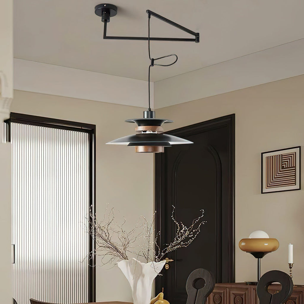 mercero-swing-arm-pendant-lamp-anzaz-Black & Walnut wood-4