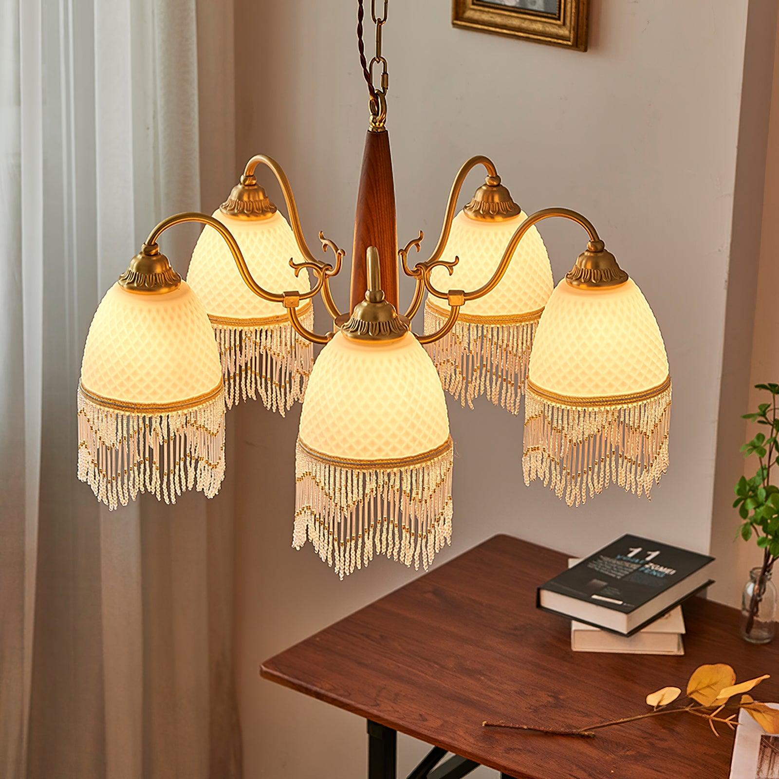 mesh-tassel-glass-chandelier-anzaz-Brass+White-2