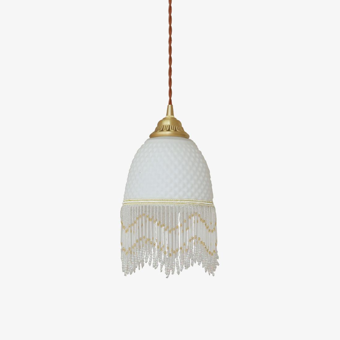 mesh-tassel-glass-pendant-light-anzaz-Brass+White-1