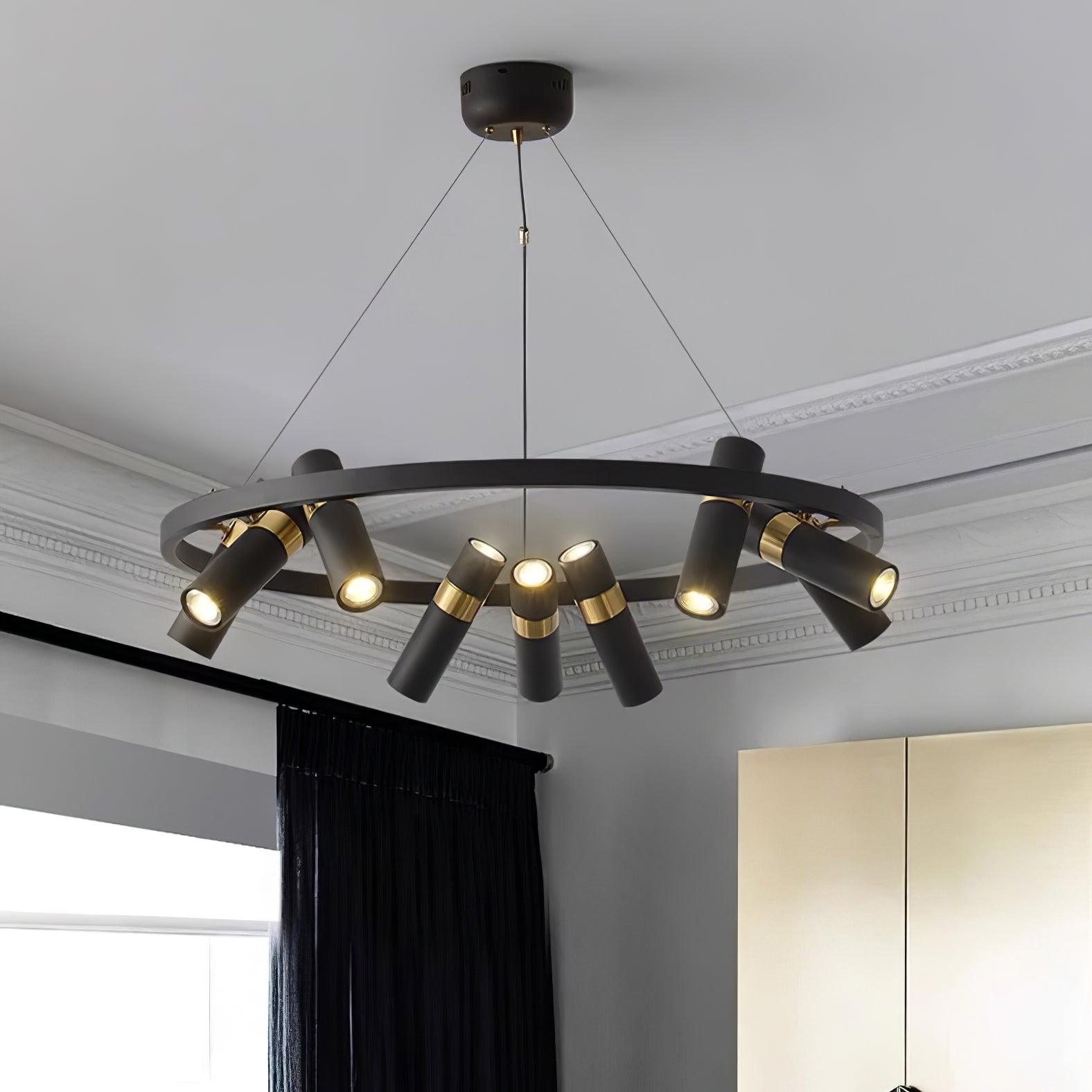 black-mutil-pipe-chandelier-anzaz-Black & Gold-3