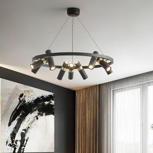 black-mutil-pipe-chandelier-anzaz-Black & Gold-2