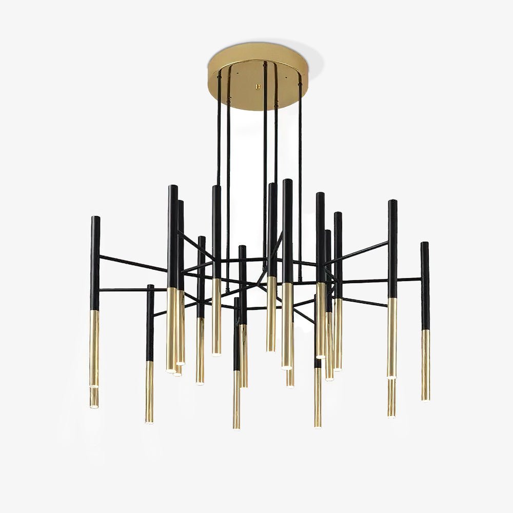metal-tubular-chandelier-anzaz-Black & Gold-1