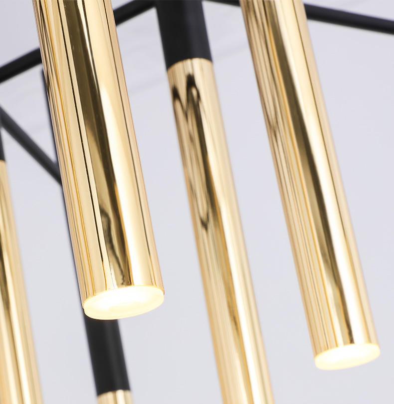 metal-tubular-chandelier-anzaz-Black & Gold-4