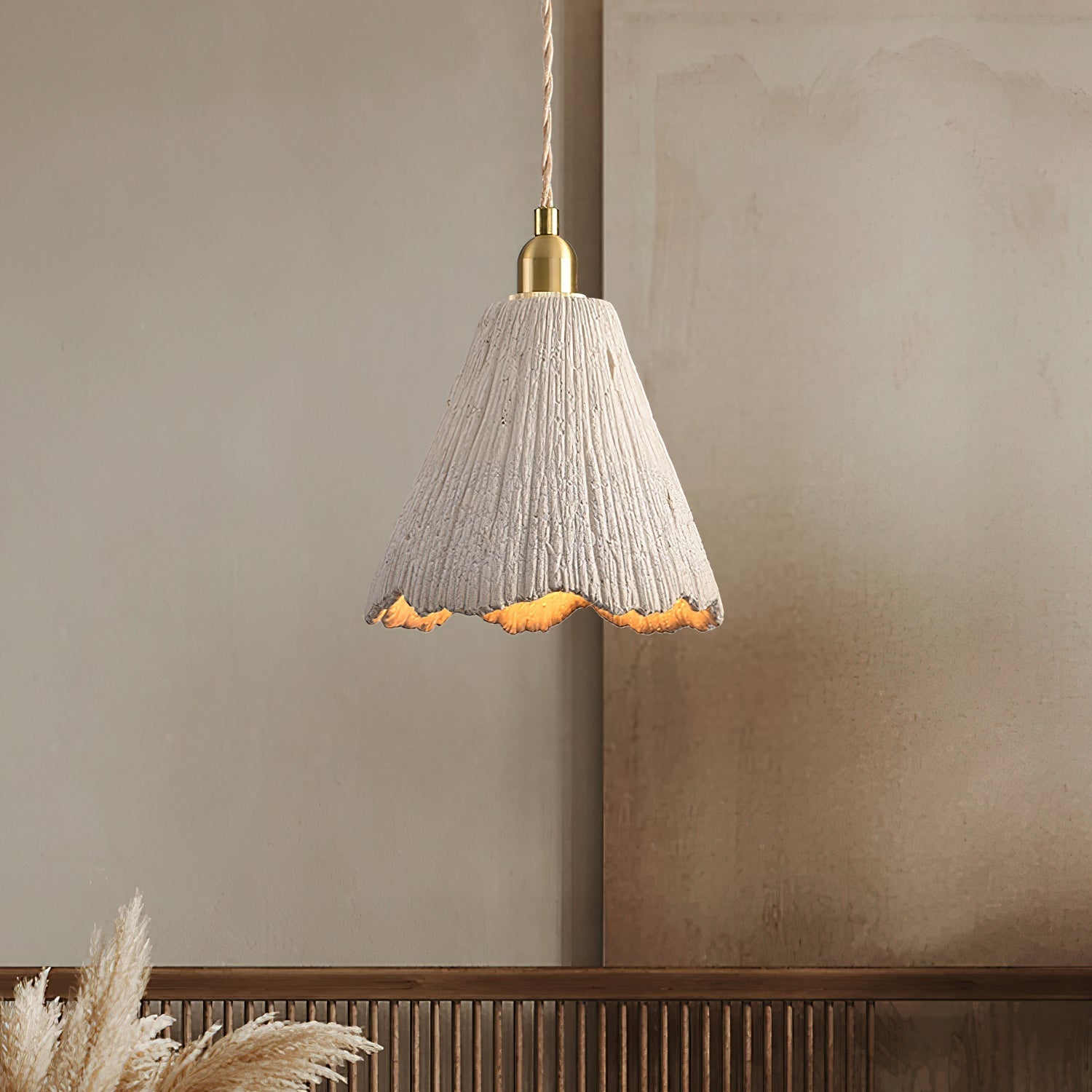 microcement-pendant-lamp-anzaz-Gold & Cement Grey-3