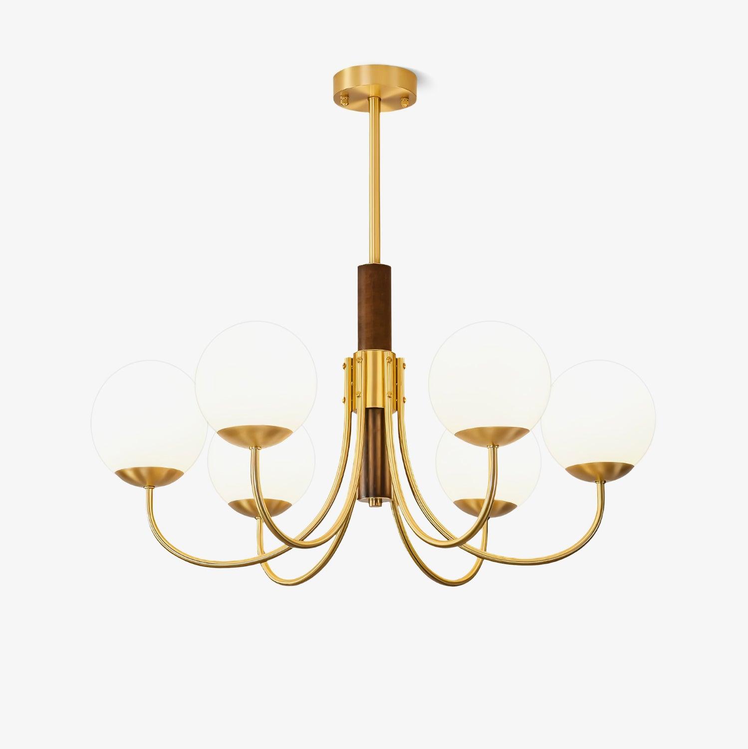 midas-touch-walnut-sphere-chandelier-anzaz-Brass & Walnut color & White-1
