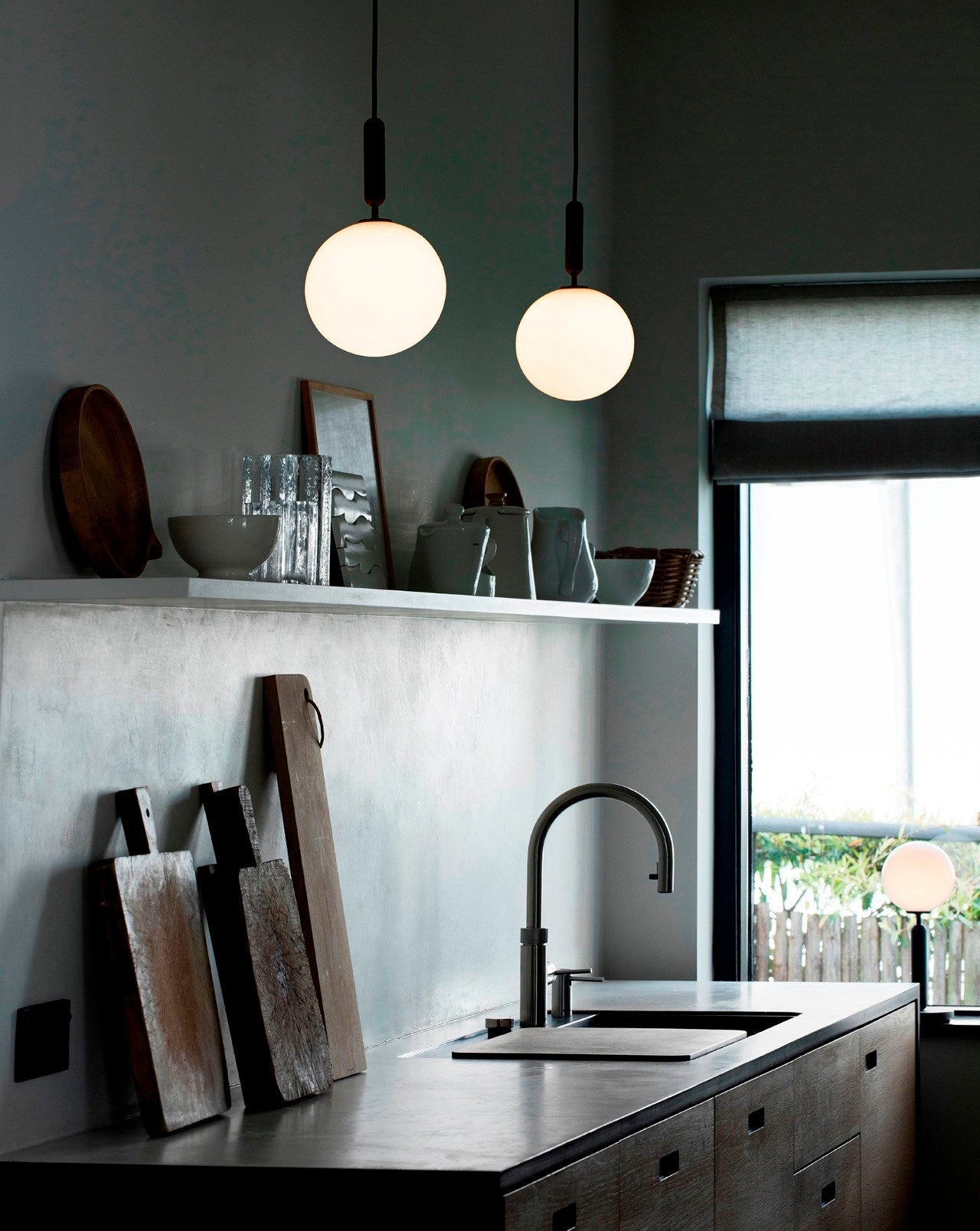 scandiluxe-brass-pendant-swag-light-anzaz-Brass & White glass-3
