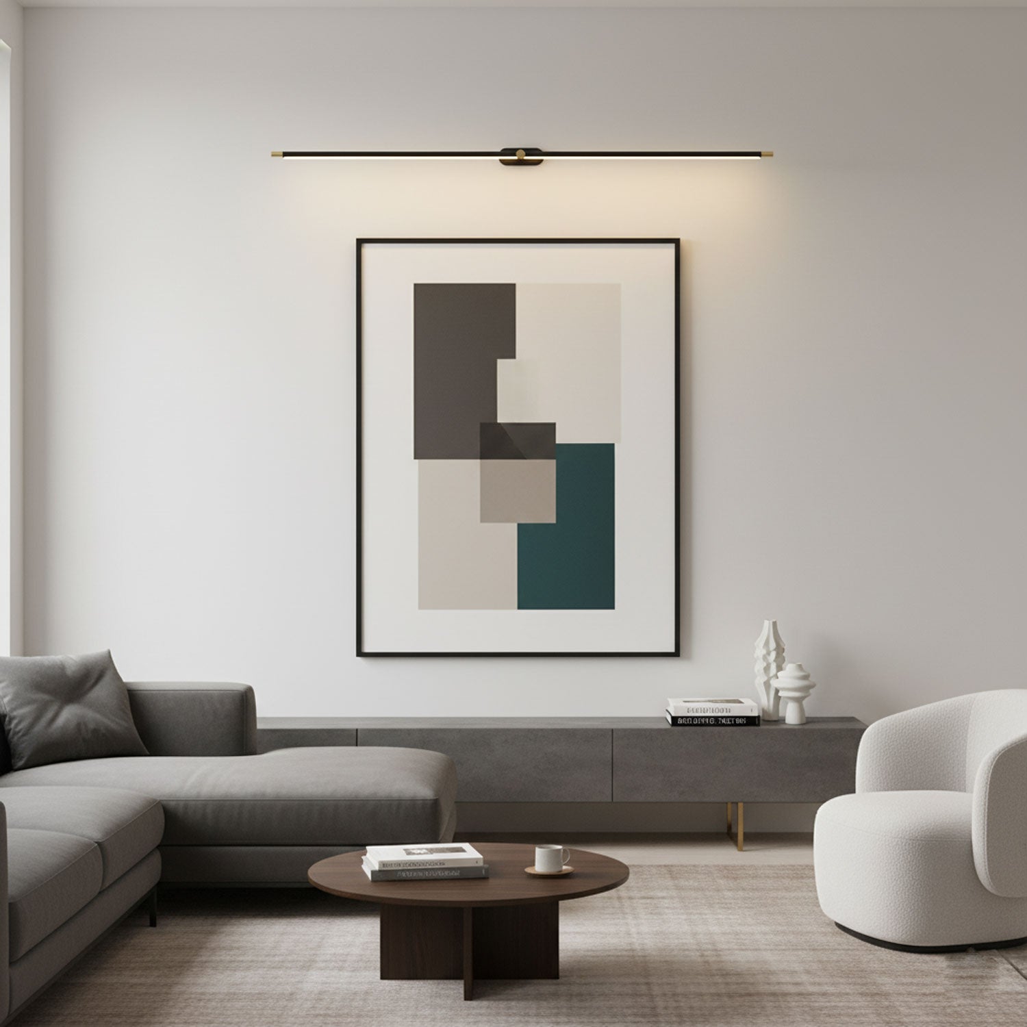 minimalist-linear-wall-lamp-anzaz-Black+Gold & Triac Dimmable Warm Light-10