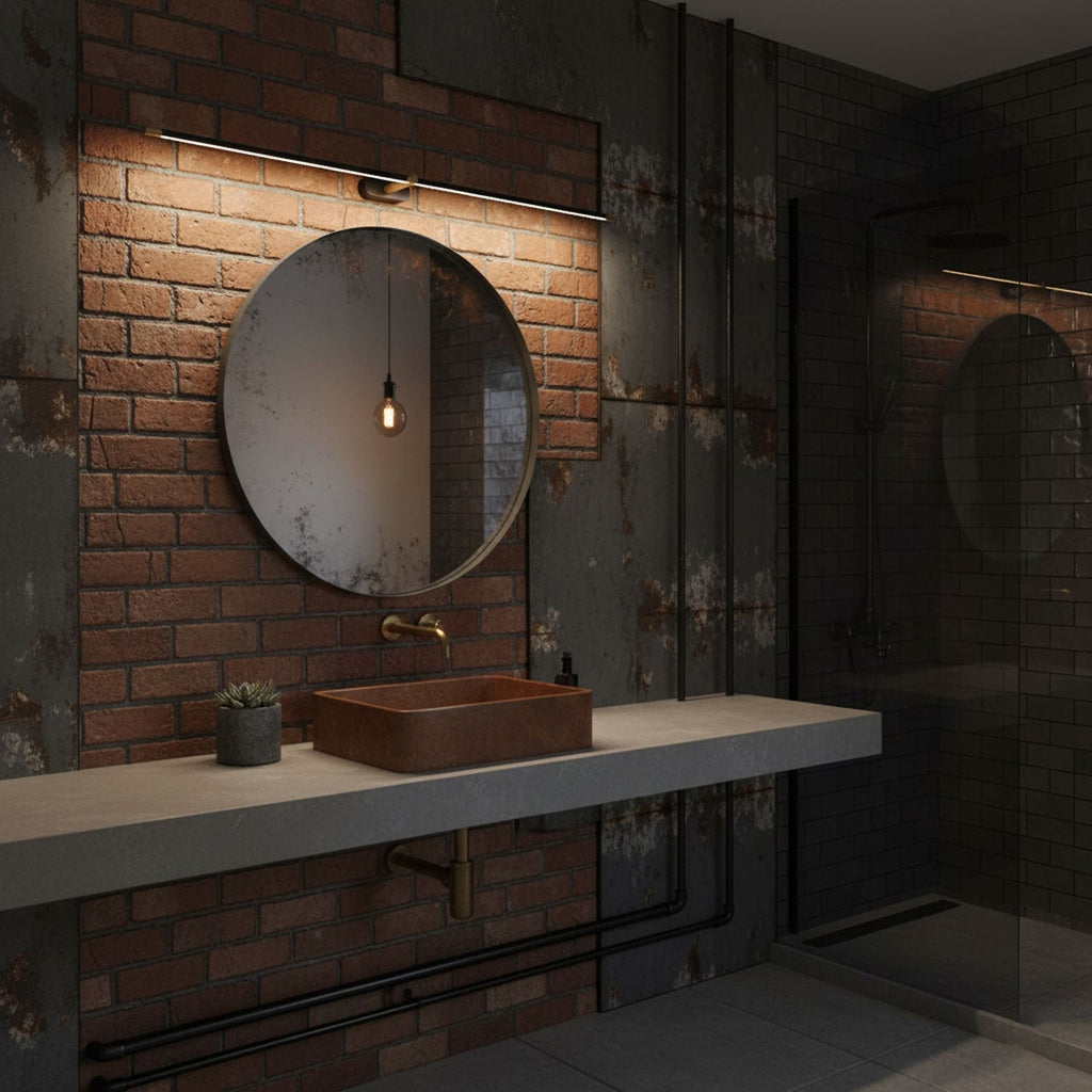 minimalist-linear-wall-lamp-anzaz-Black+Gold & Triac Dimmable Warm Light-4