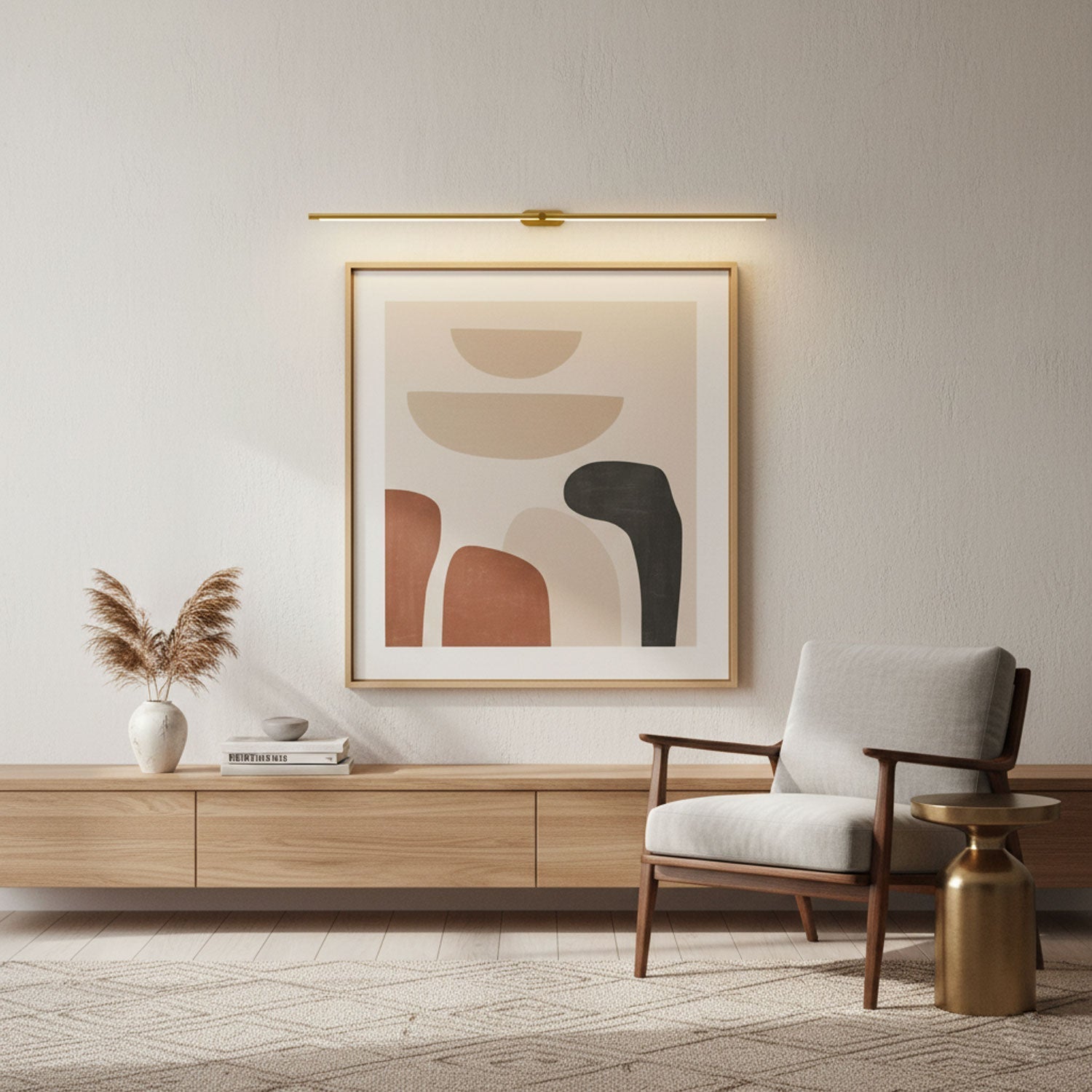 minimalist-linear-wall-lamp-anzaz-Brushed nickel+Gold & Triac Dimmable Warm Light-6