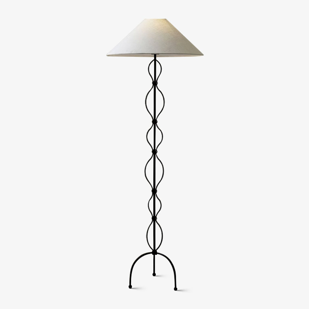 minimalist-iron-twist-floor-lamp-anzaz-Black & Linen Color-1