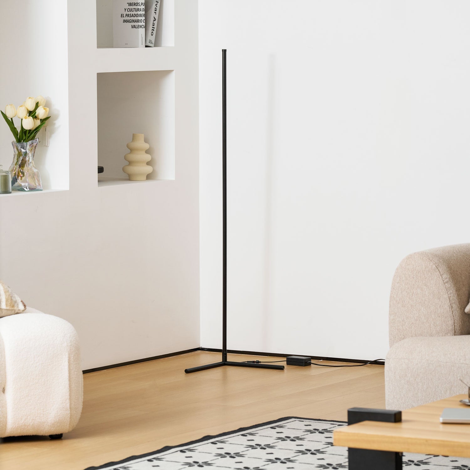 minimalist-led-floor-lamp-anzaz-Black & Warm Light-2