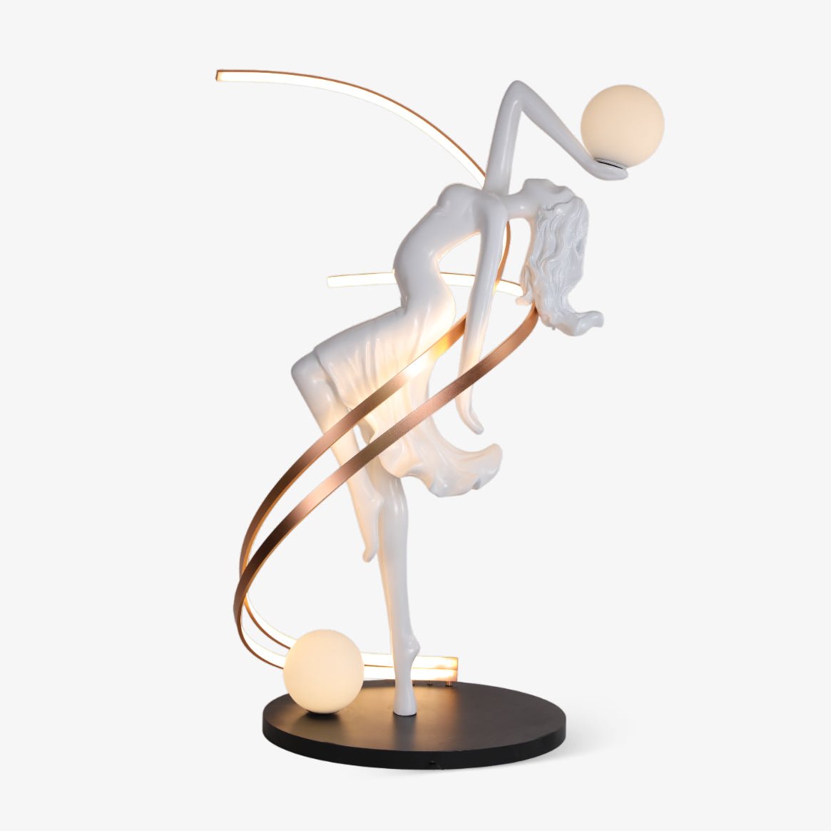 misha-goddess-statue-floor-lamp-anzaz-Black & White & Rose gold-1
