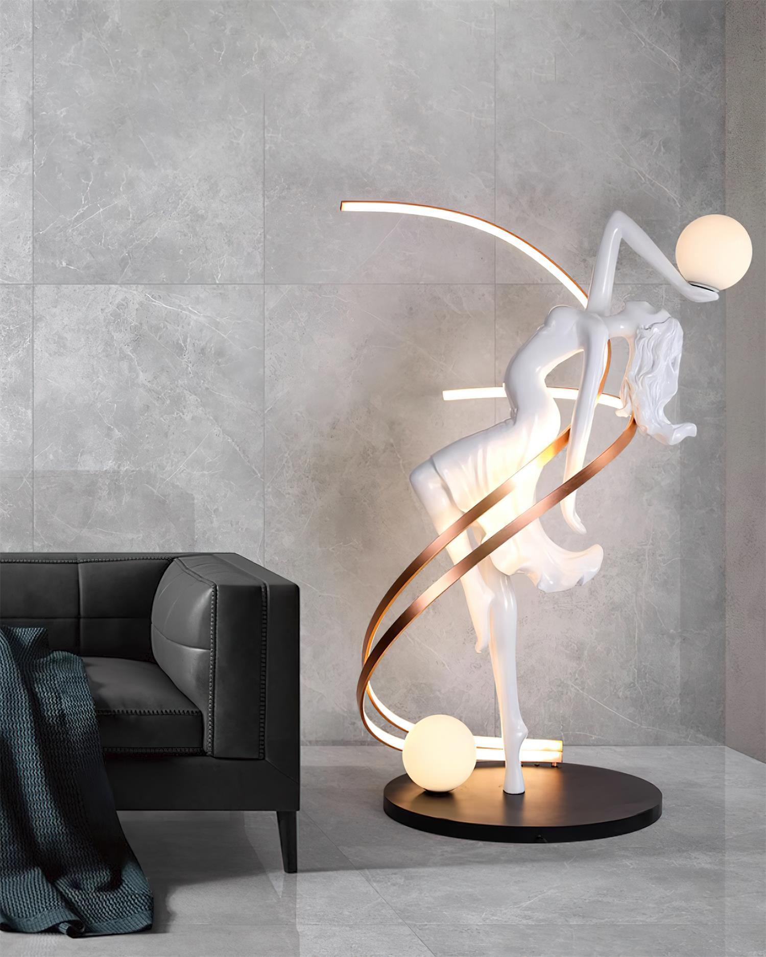 misha-goddess-statue-floor-lamp-anzaz-Pink & White & Rose gold-8