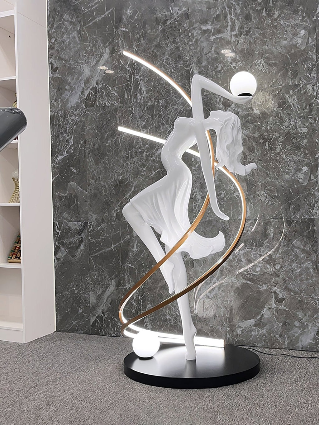 misha-goddess-statue-floor-lamp-anzaz-Pink & White & Rose gold-7