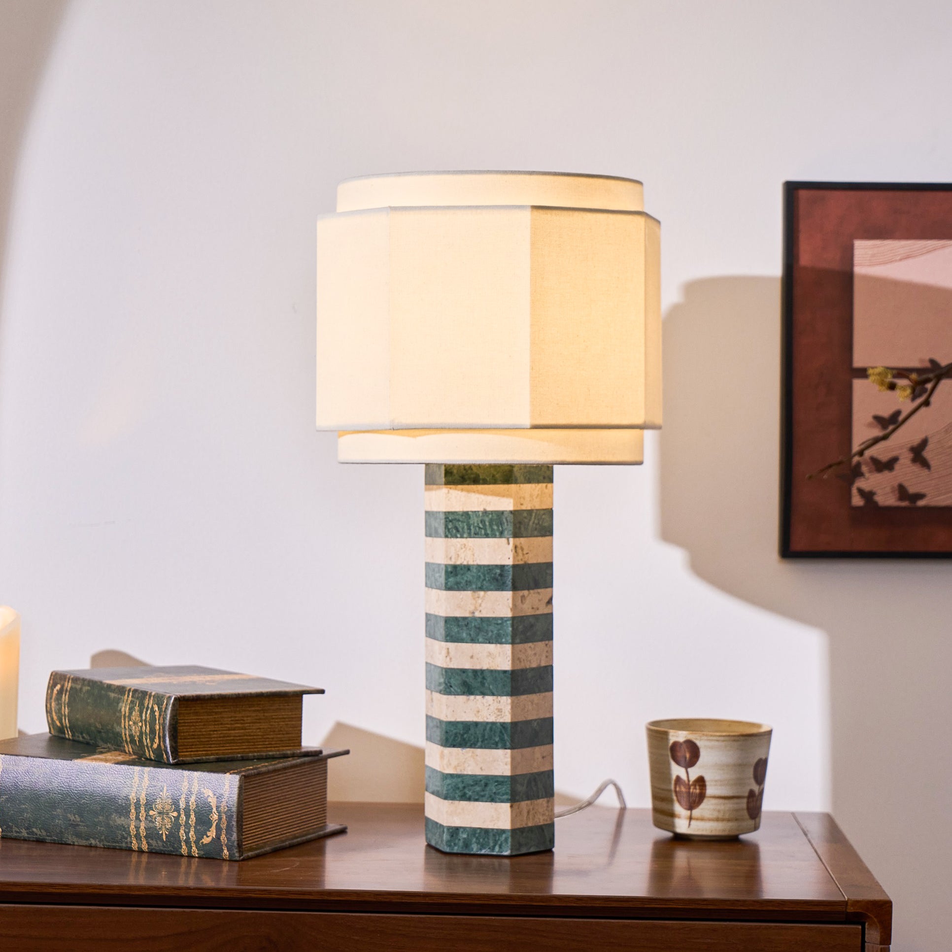 modari-striped-stone-table-lamp-anzaz-Green & White-2