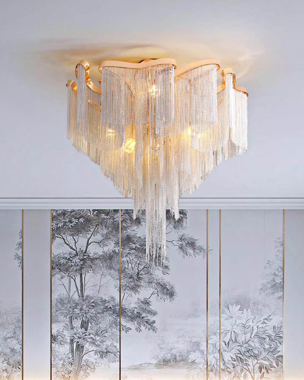 modern-tassel-ceiling-lamp-anzaz-Champagne Gold & Silver Chain-2