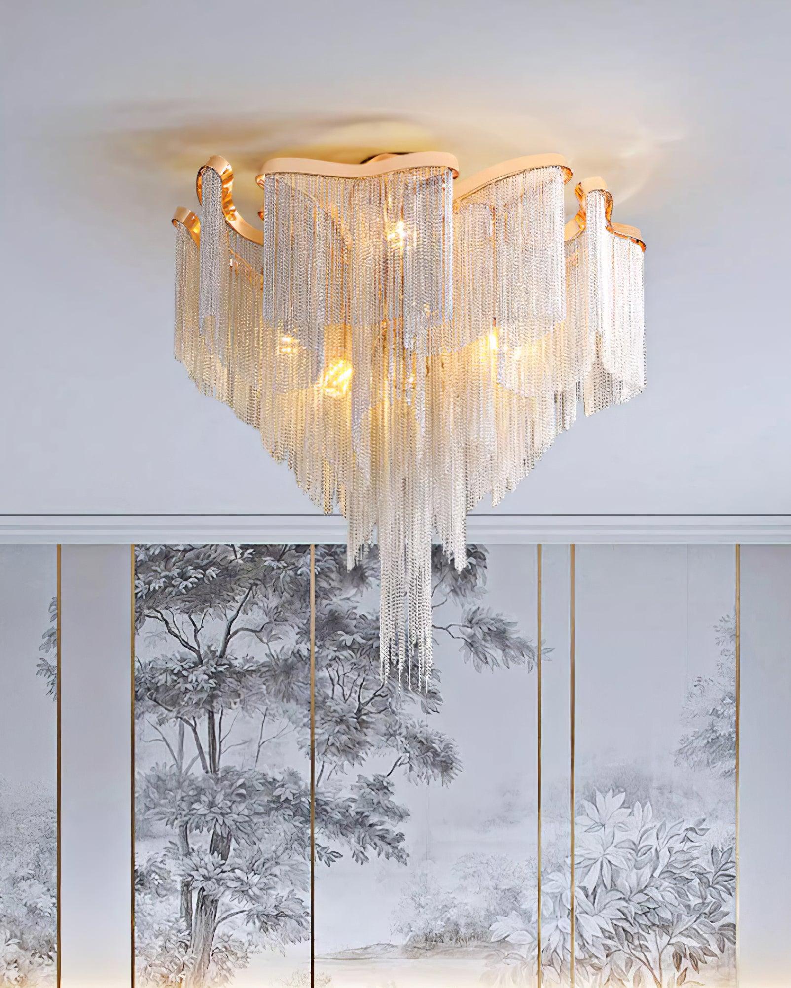 modern-tassel-ceiling-lamp-anzaz-Champagne Gold & Silver Chain-2