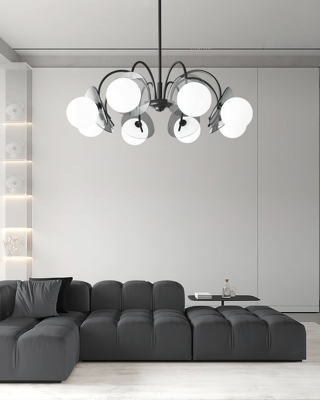 molecular-spherical-glass-chandelier-anzaz-Black & White-3