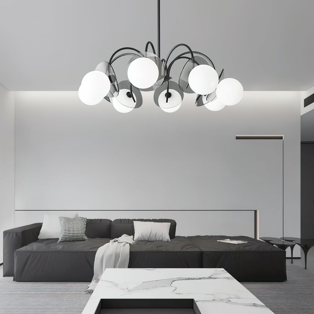 molecular-spherical-glass-chandelier-anzaz-Black & White-2