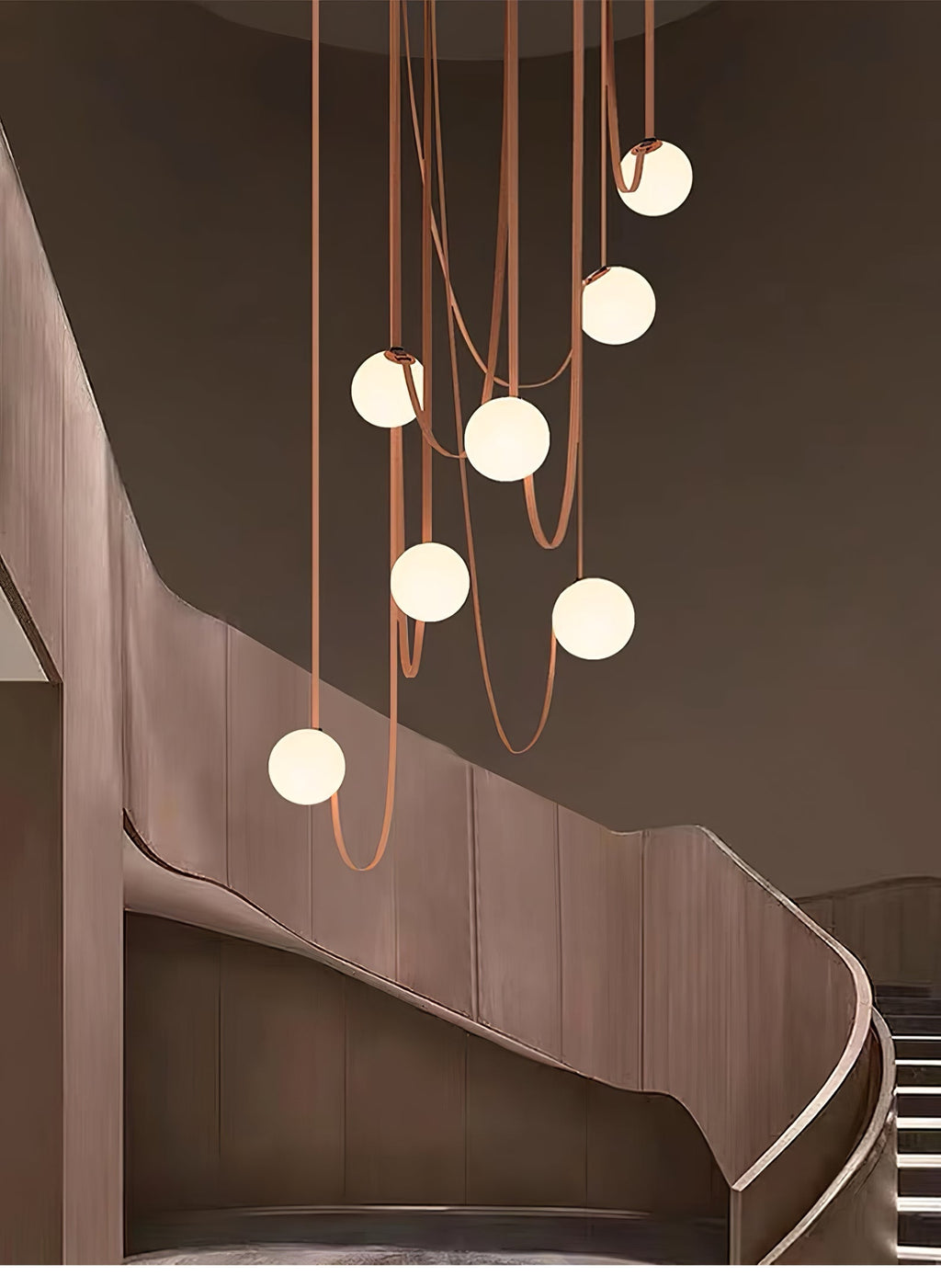 multiple-belt-art-pendant-light-anzaz-Version B Orange Leather-4
