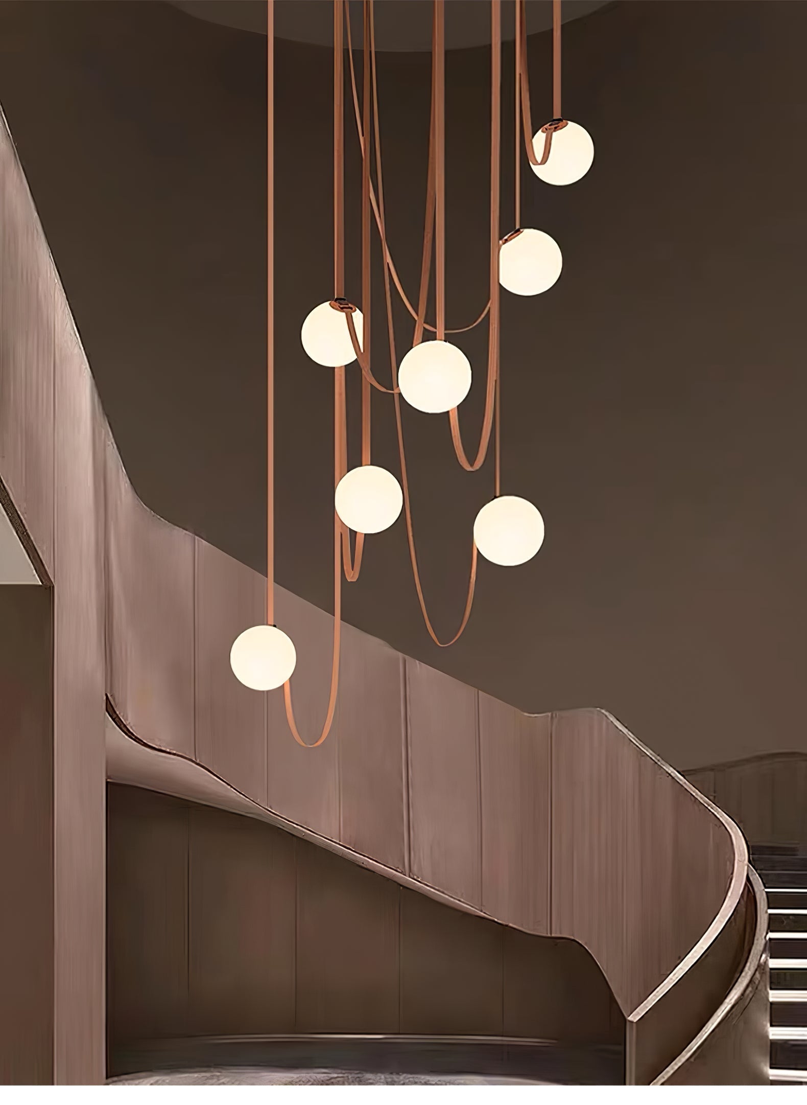 multiple-belt-art-pendant-light-anzaz-Version B Orange Leather-4