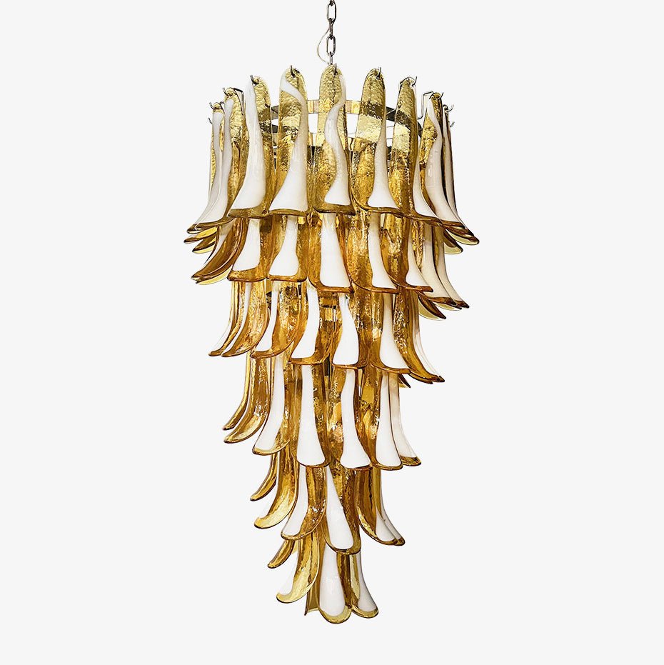 murano-amber-petals-spiral-chandelier-anzaz-Amber Glass & Nickel-1