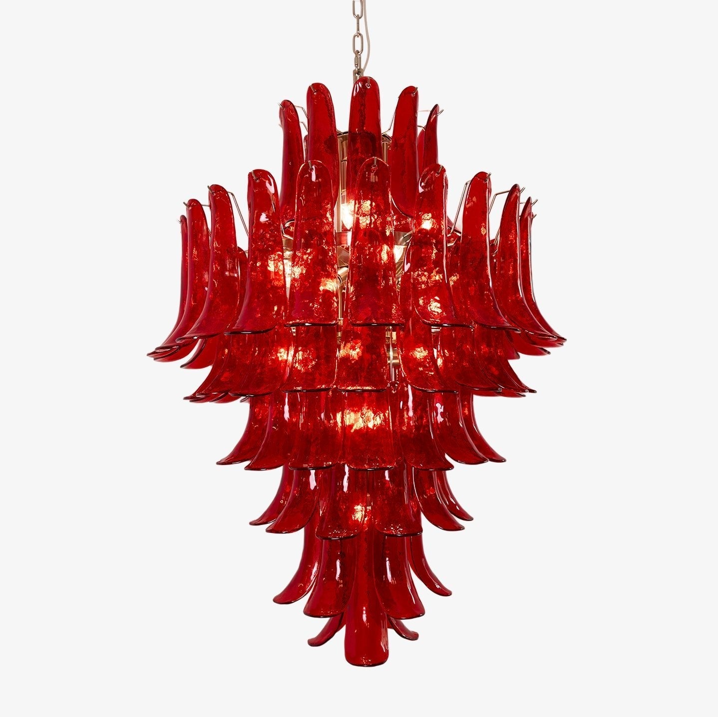 murano-crimson-cascade-chandelier-anzaz-Crimson & Chrome-1
