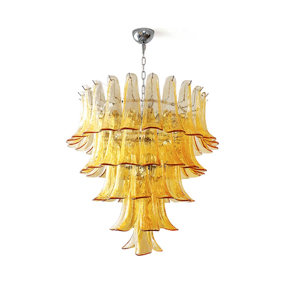 murano-transparent-glass-petals-chandelier-anzaz-Dark Brown-49