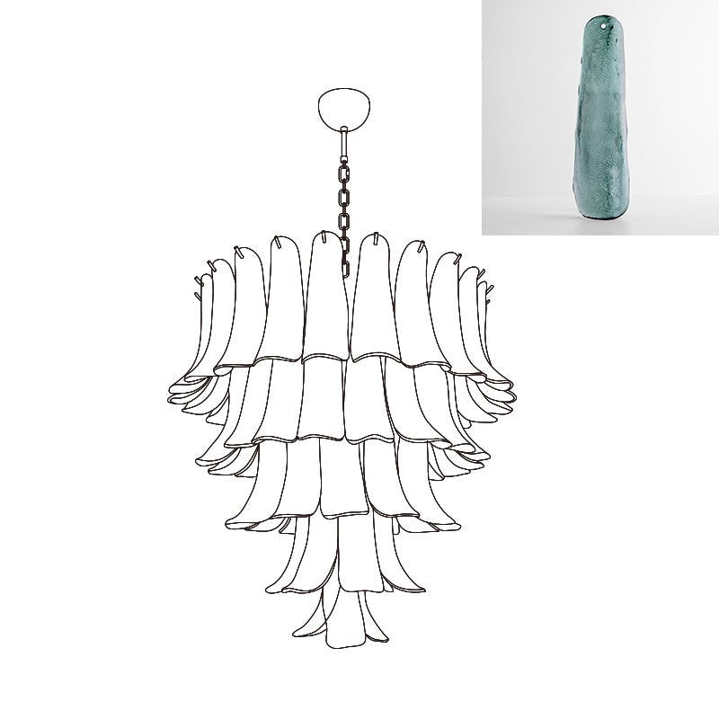 murano-transparent-glass-petals-chandelier-anzaz-Light Red-52