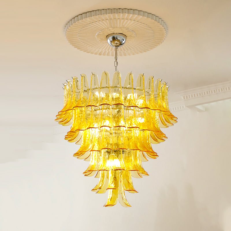 murano-transparent-glass-petals-chandelier-anzaz-Red Cloud-53