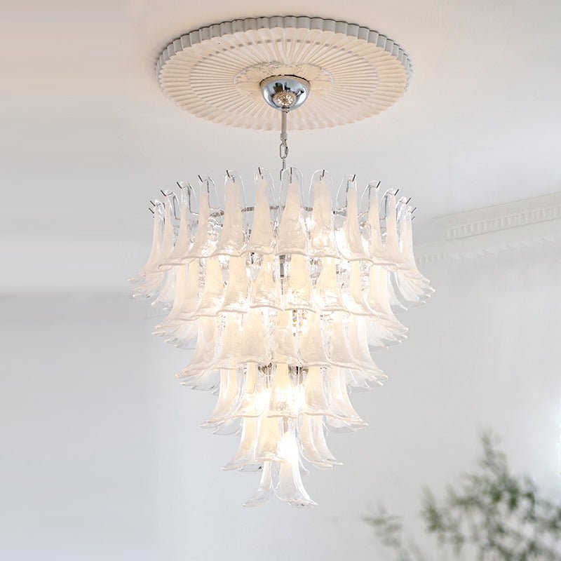 murano-transparent-glass-petals-chandelier-anzaz-Light Brown & Clear-4