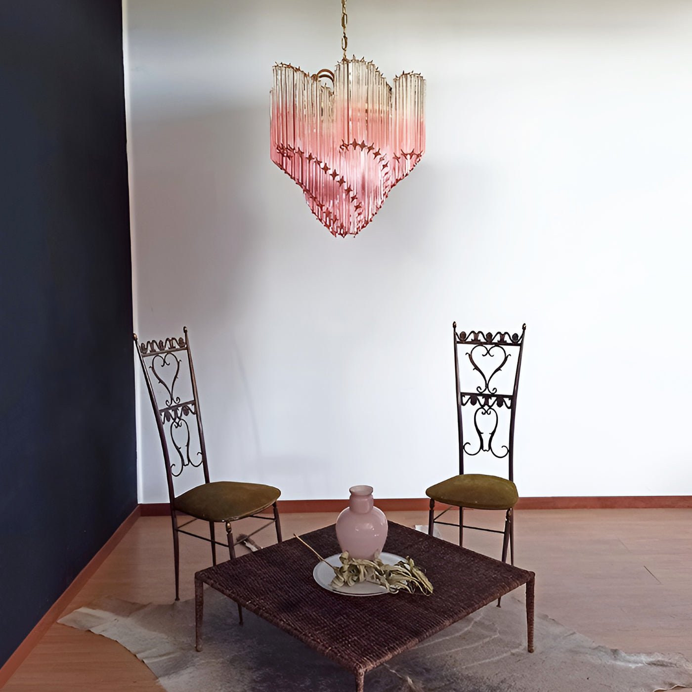 murano-prism-chandelier-anzaz-Amber & Nickel-4
