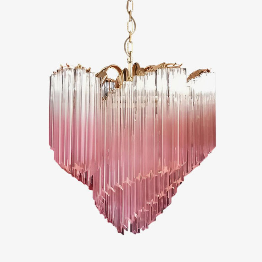 murano-prism-chandelier-anzaz-Pink & Gold-1