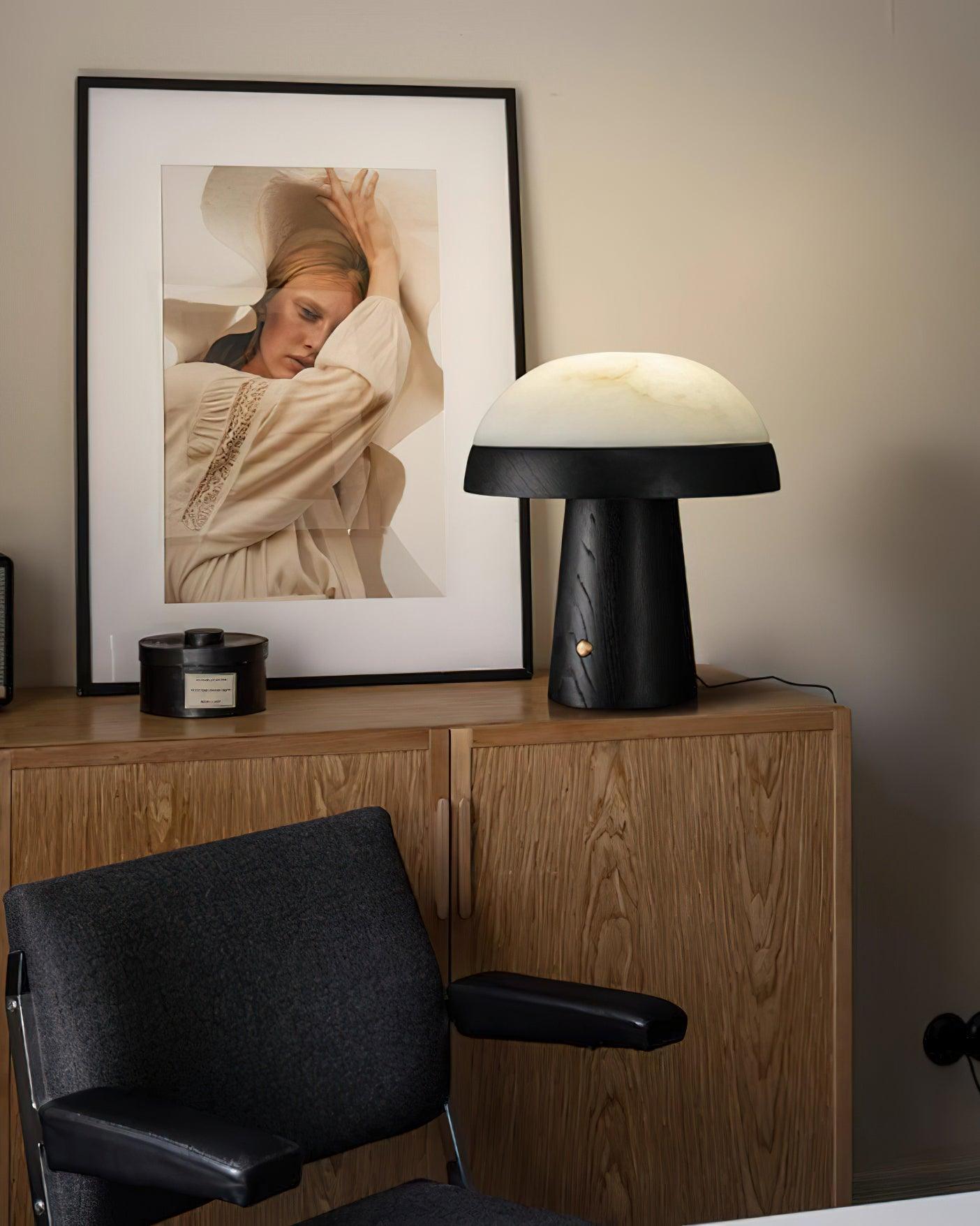 mushroom-cloud-table-lamp-anzaz-Walnut color & Cool Light-15
