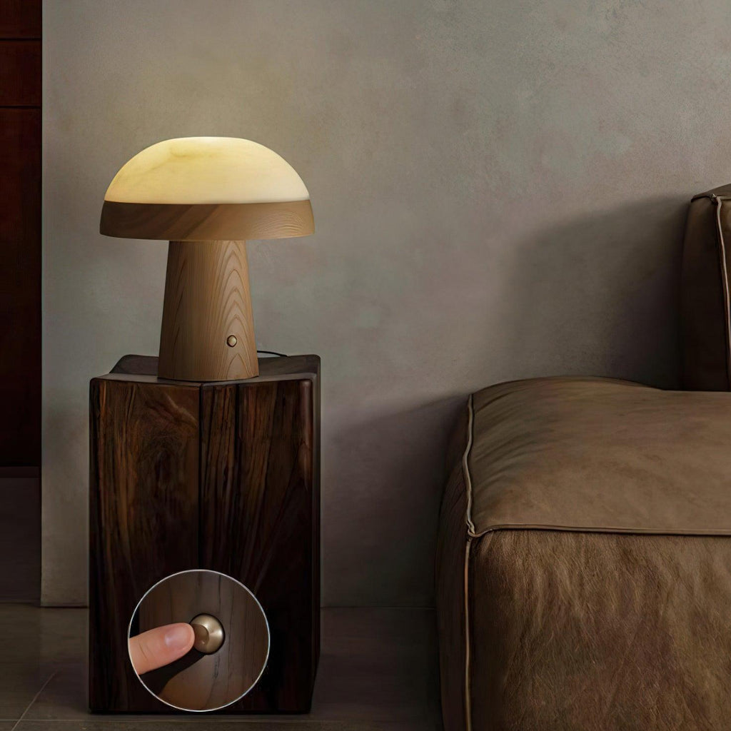mushroom-cloud-table-lamp-anzaz-Wood color & Cool Light-5