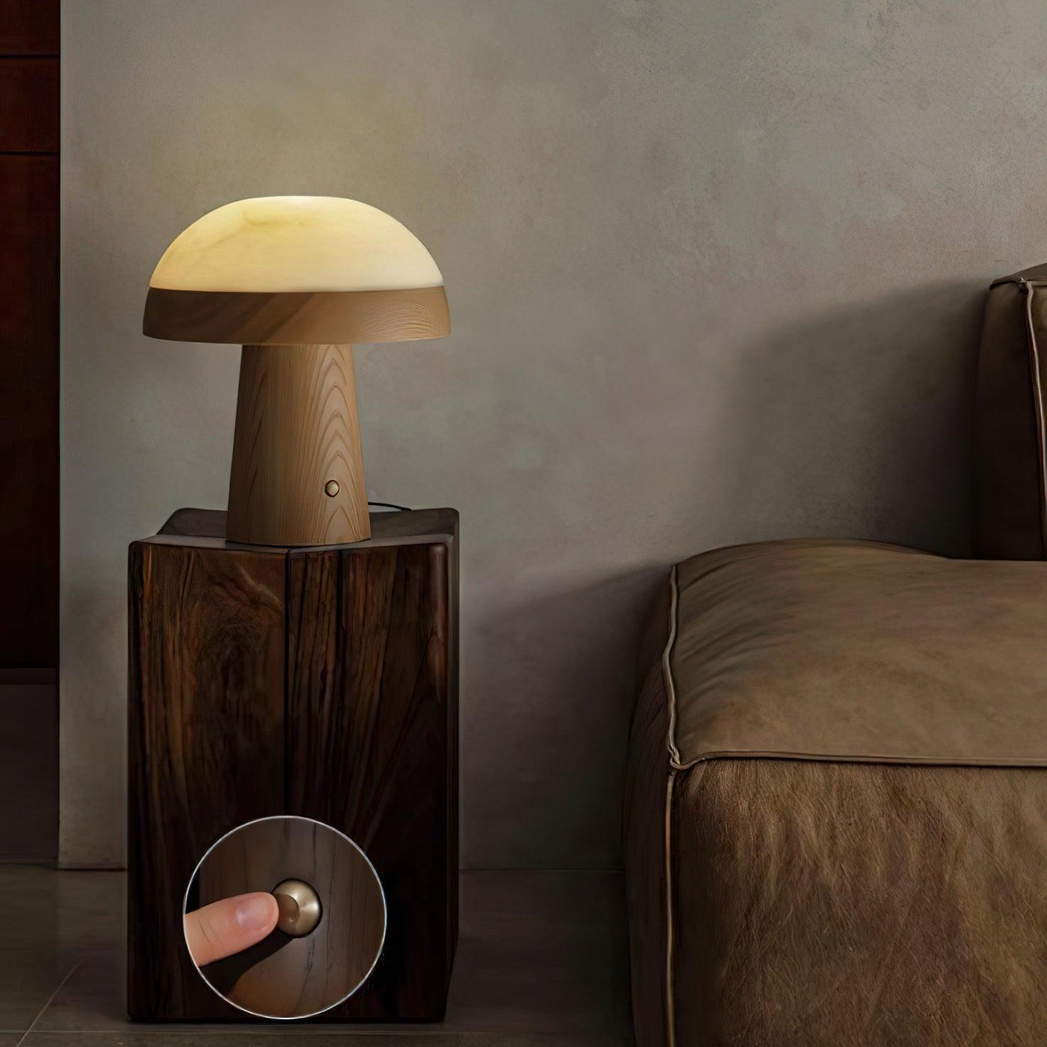 mushroom-cloud-table-lamp-anzaz-Wood color & Cool Light-5