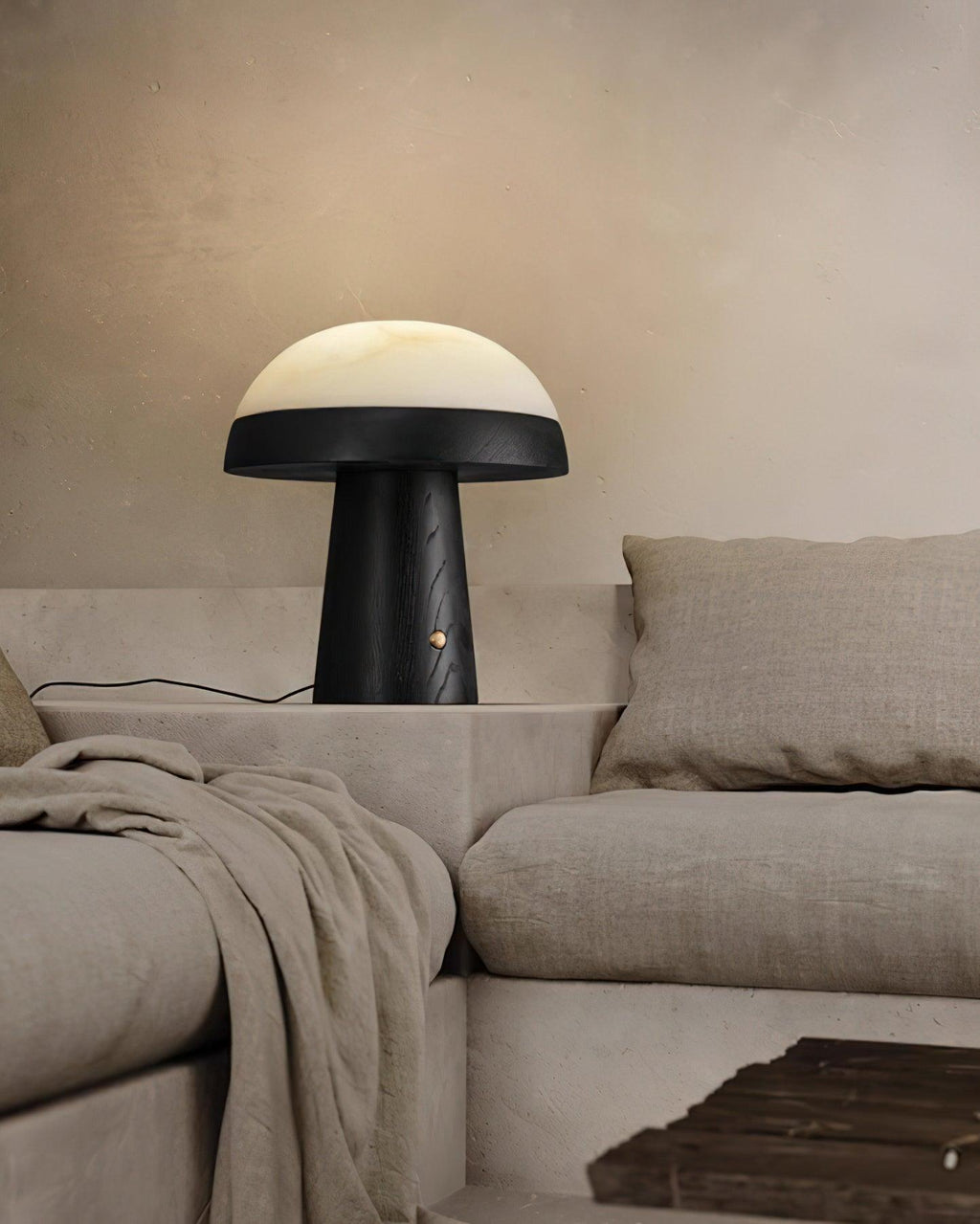 mushroom-cloud-table-lamp-anzaz-Walnut color & Cool Light-16