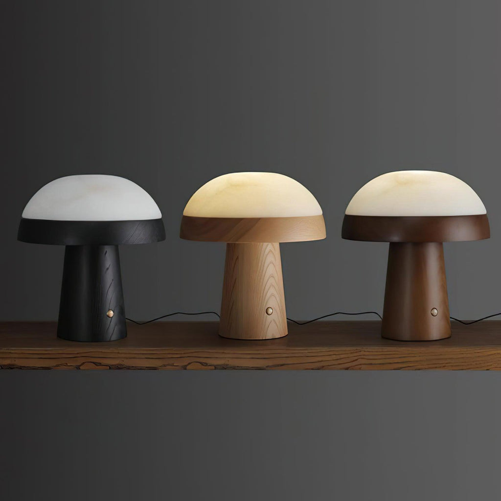 mushroom-cloud-table-lamp-anzaz-Wood color & Warm Light-2