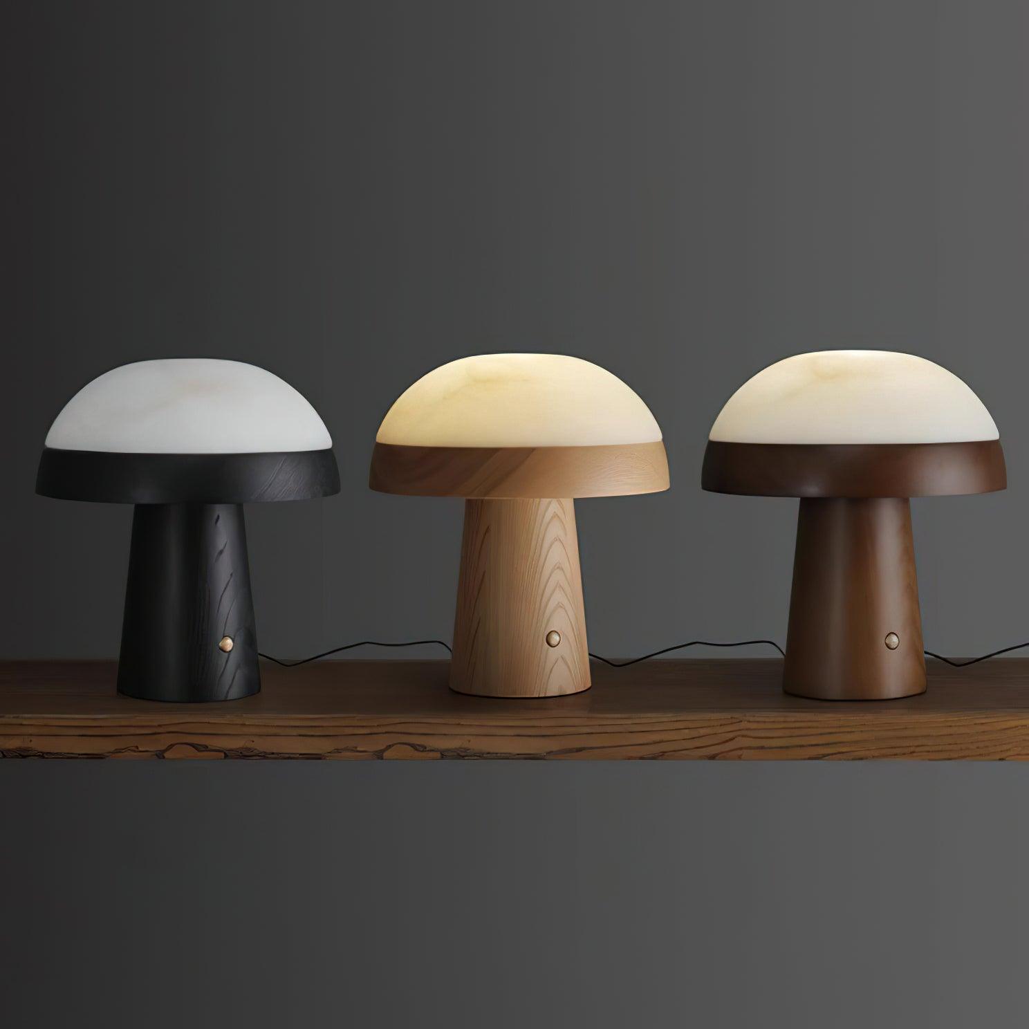 mushroom-cloud-table-lamp-anzaz-Wood color & Warm Light-2