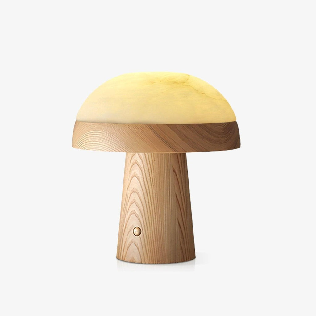 mushroom-cloud-table-lamp-anzaz-Wood color & Warm Light-1