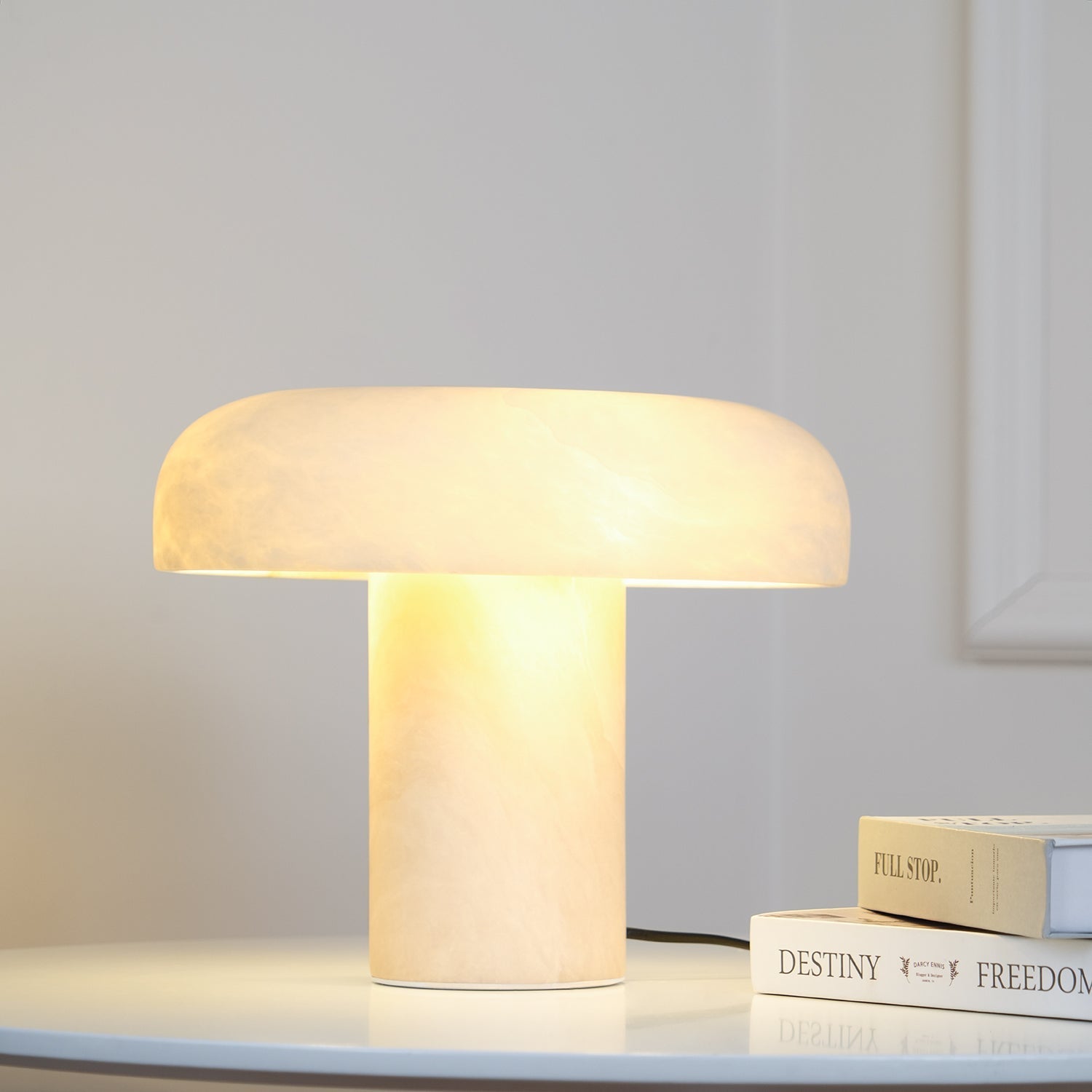 mushroom-type-table-lamp-anzaz-Brass & White-4