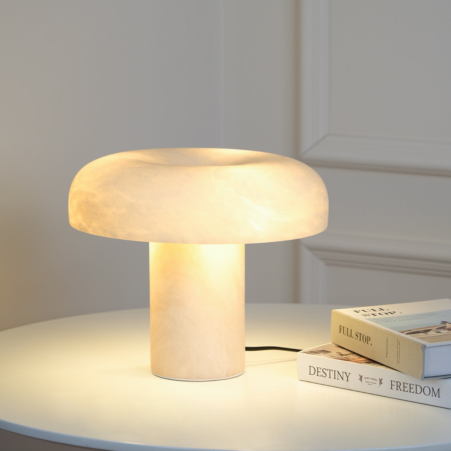 mushroom-type-table-lamp-anzaz-Brass & White-3