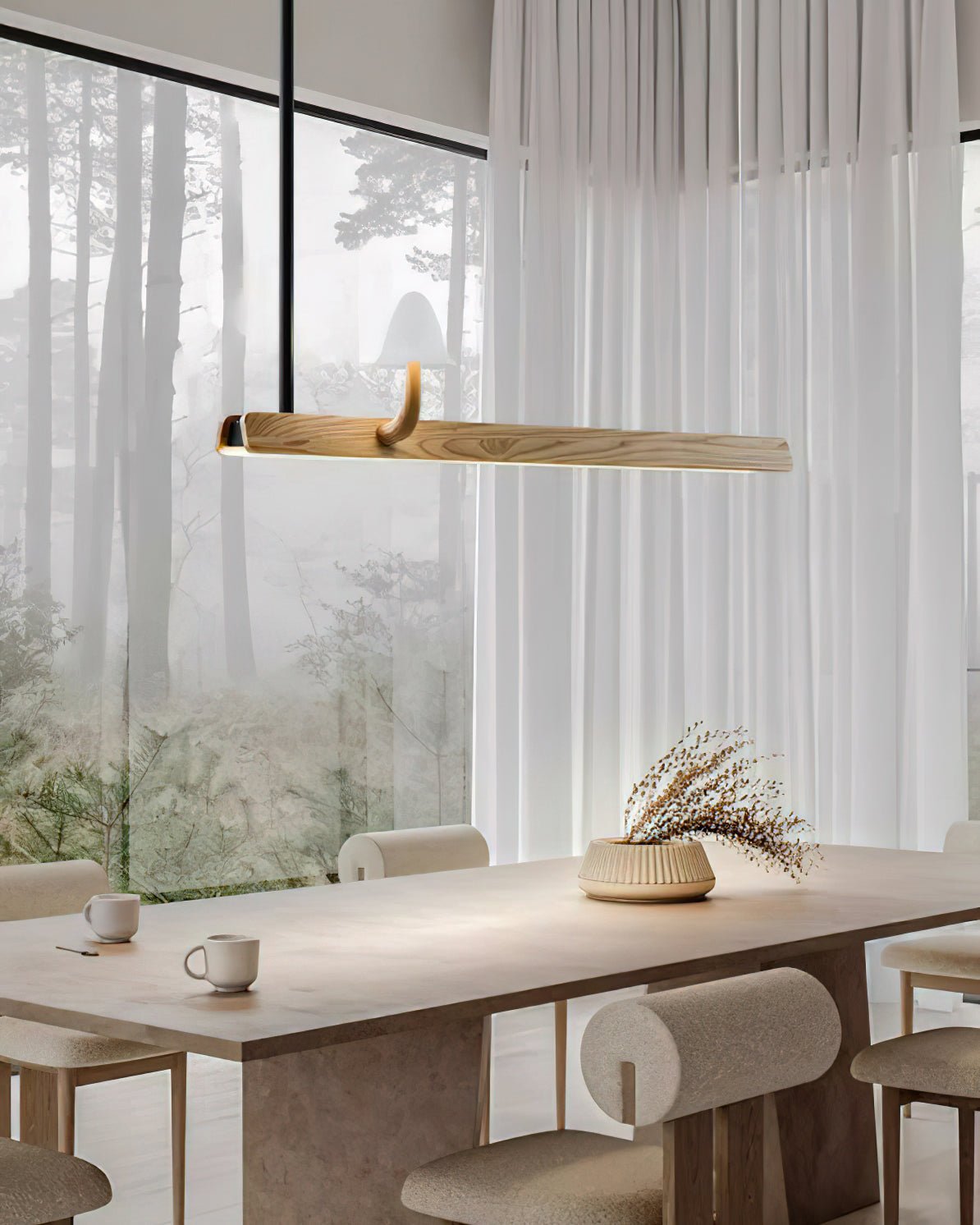 mushroom-beam-chandelier-anzaz-Walnut Color-2