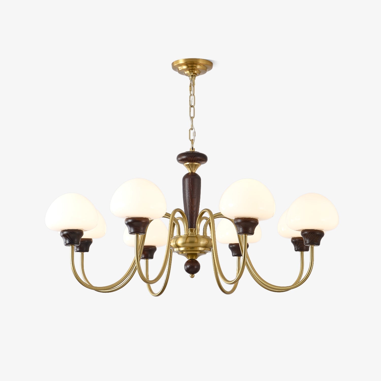 mushroom-cap-chandelier-anzaz-Walnut Color & Gold-1