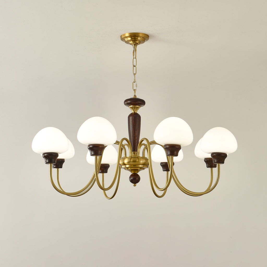 mushroom-cap-chandelier-anzaz-Walnut Color & Gold-2