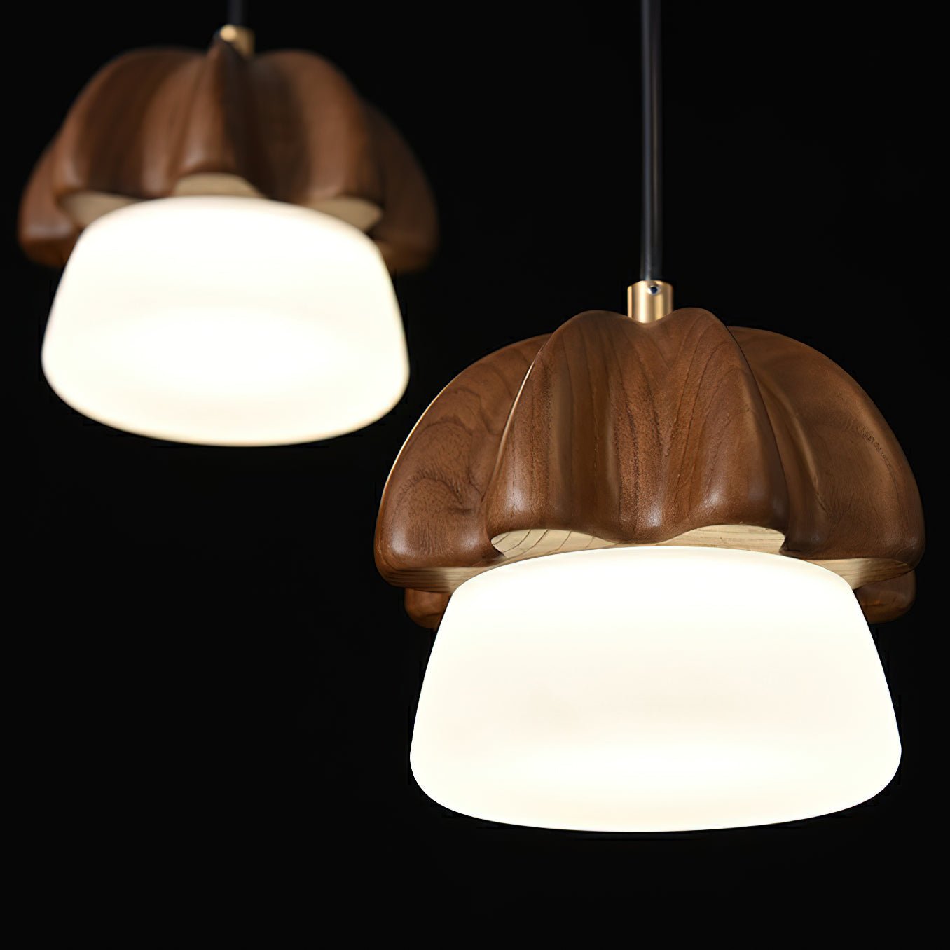 mushroom-cluster-chandelier-anzaz-Wood Color-3