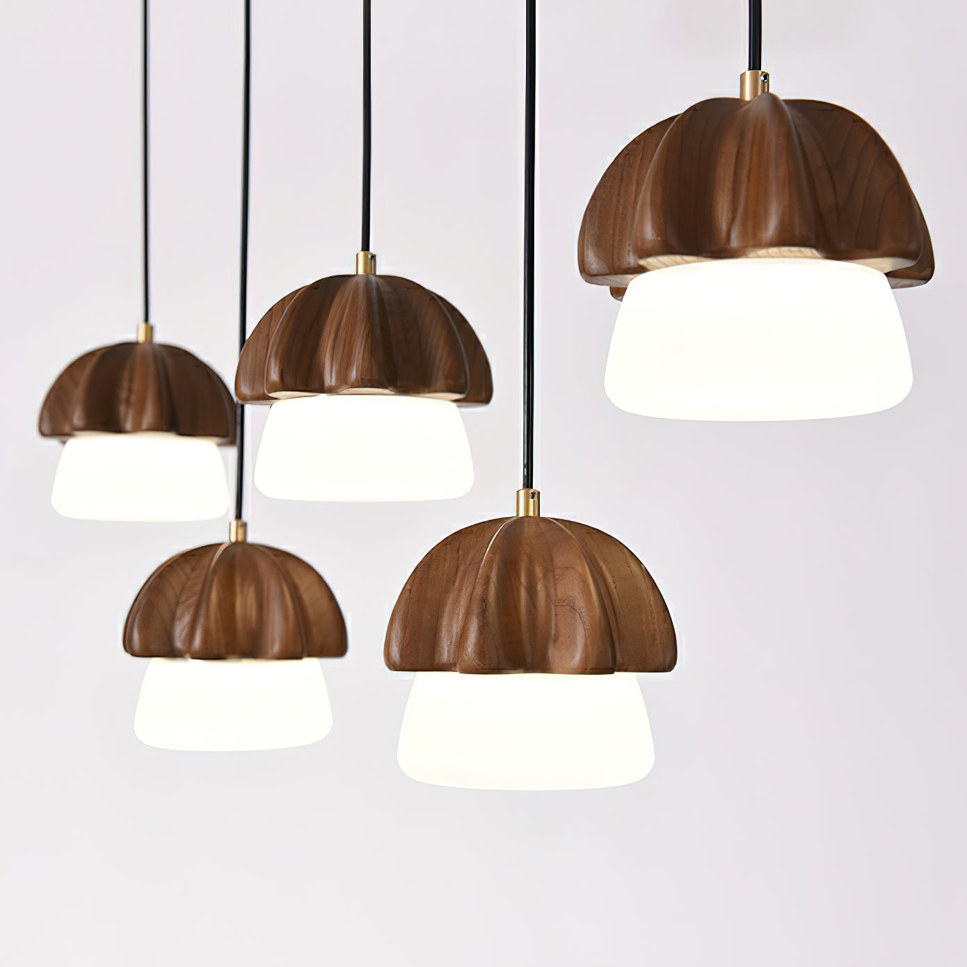 mushroom-cluster-chandelier-anzaz-Walnut Color-4